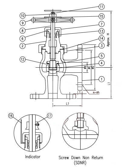 JIS F7412 Marine Bronze Angle SDNR Valve